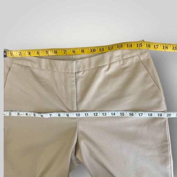 Halogen Taylor Fit Tapered Leg Mid Rise Casual Pants Stretchy Size 8 Natural - Picture 9 of 12